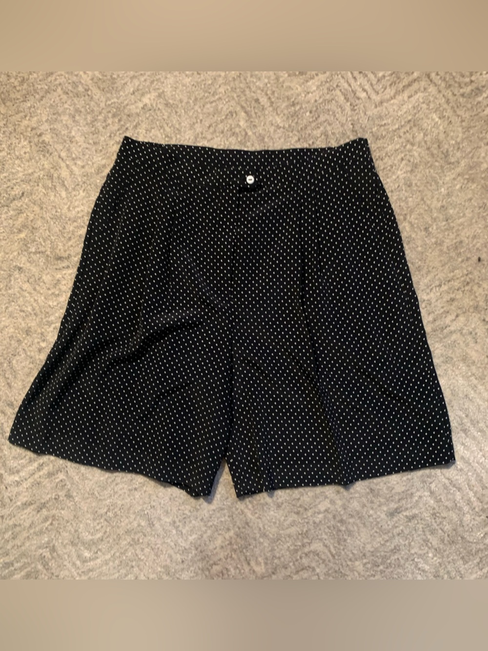 Vintage Elaine Benedict Black with White Polka Dot Shorts